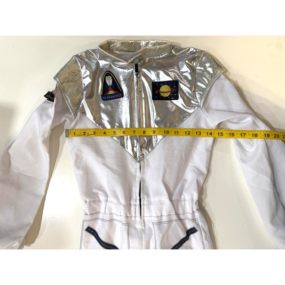 Astro Adventure Spacesuit Costume Youth 10 Astronaut Halloween Kids Outfit - Picture 7 of 10
